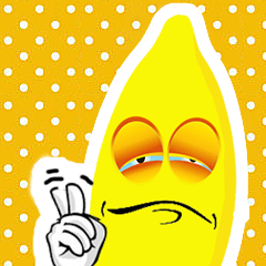 [LINEスタンプ] バナナを頭 