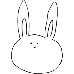 [LINEスタンプ] ただのうさぎ