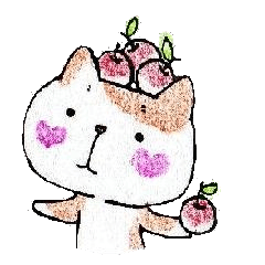[LINEスタンプ] cheek of heart  cat 