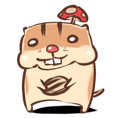 [LINEスタンプ] にょきにょきハムスター 
