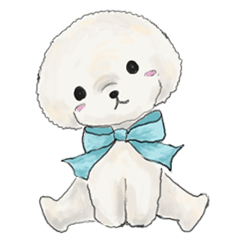 [LINEスタンプ] ふわふわビションフリーゼ 