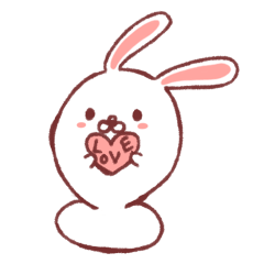 [LINEスタンプ] もちっこうさぎ 