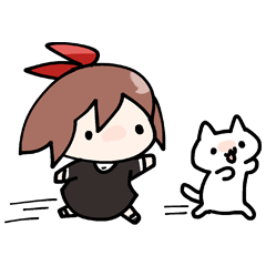 [LINEスタンプ] にゃんことようじょ
