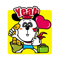 [LINEスタンプ] ひょうきんなウサパンダ 
