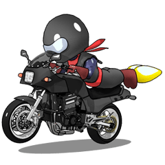 [LINEスタンプ] ライダー忍者くんブラック fetchpriority=high