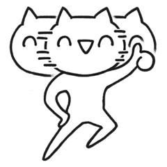 [LINEスタンプ] 楽しそうな猫 