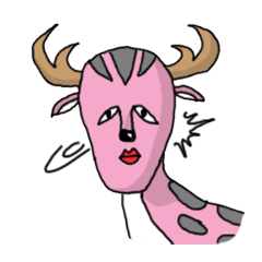 [LINEスタンプ] ただのピンクの鹿 fetchpriority=high