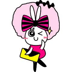 [LINEスタンプ] うさリボン 