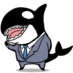 [LINEスタンプ] はたらけ！シャチくん