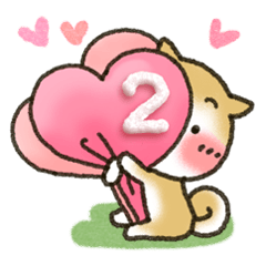 [LINEスタンプ] New むぎゅー！大好き！ 