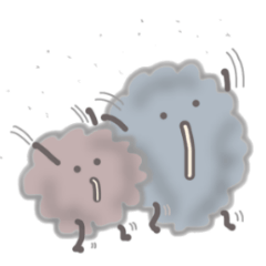 [LINEスタンプ] 部屋の隅っこにいるよ、小人のホコリン 