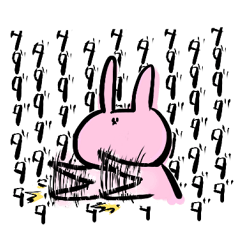 [LINEスタンプ] たけはらさんのピンクのうさぎさん 