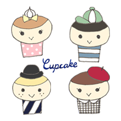 [LINEスタンプ] カップケーキの仲間たち