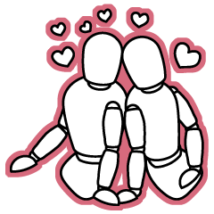 [LINEスタンプ] おかしなデッサン人形 