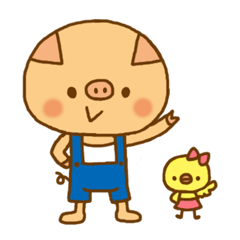 [LINEスタンプ] のんびりコブタと時々ピヨコ fetchpriority=high