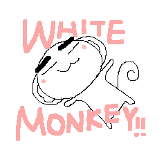 [LINEスタンプ] WHITE  MONKEY！！ 