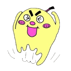 [LINEスタンプ] 水の玉ちゃん（ちょんまげ付き）
