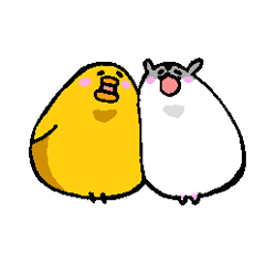 [LINEスタンプ] もちはむもちひよ 