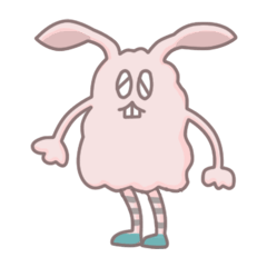 [LINEスタンプ] もっさりうさぎ -Mosagi- 