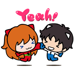 [LINEスタンプ] EVA micro macro 