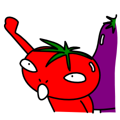 [LINEスタンプ] ときはトマトは私ごと茄子
