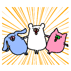 [LINEスタンプ] クマとウサギとイヌの妖精5 