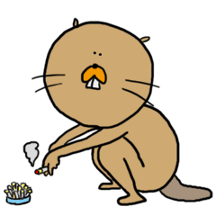 [LINEスタンプ] ビーバー先輩、お願いします。 