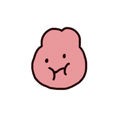 [LINEスタンプ] 耳がくっついたウサギ 