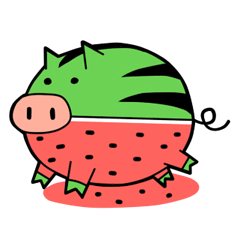[LINEスタンプ] 西瓜坊（にしうりぼう） 