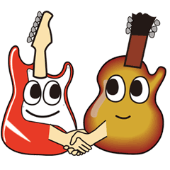 [LINEスタンプ] ロックな星のギターの妖精【ギタリー君】