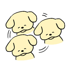 [LINEスタンプ] 深く考えないワンさん 