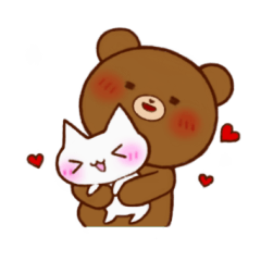 [LINEスタンプ] 恋するくまねこ 