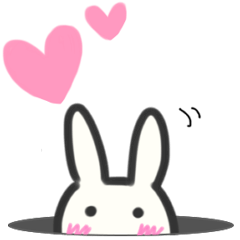 [LINEスタンプ] 恋するうさぎ 2 シンプル版 