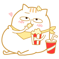 [LINEスタンプ] Fat cat PUCHU-CHU 