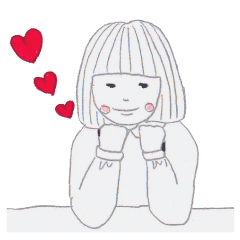 [LINEスタンプ] みち子ちゃんの気もち 