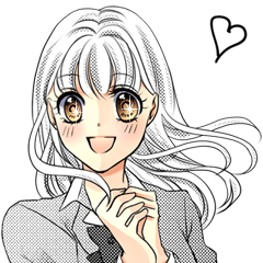 [LINEスタンプ] 少女漫画風スタンプ 〜女子高生〜