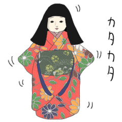 [LINEスタンプ] かわいさトラウマ級！ 市松人形ちゃん