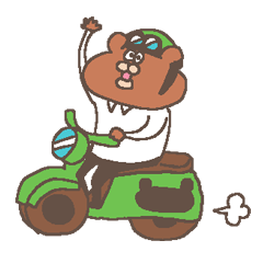 [LINEスタンプ] フリーターくま カフェ編 