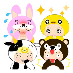 [LINEスタンプ] ぶぶりん被り物スタンプ