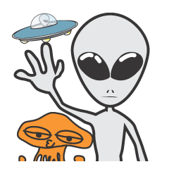 [LINEスタンプ] 宇宙人グレイ