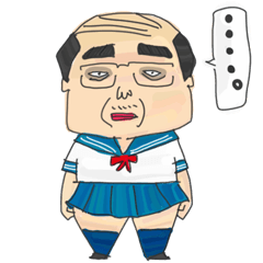 [LINEスタンプ] OJK40（おっさん女子高生）