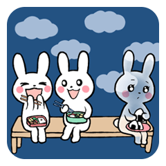 [LINEスタンプ] 影の薄いうさこの1日
