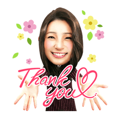 [LINEスタンプ] 足立梨花 