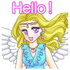 [LINEスタンプ] かわいい天使たちの笑顔（英語） fetchpriority=high