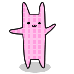 [LINEスタンプ] ピンクウサギ 
