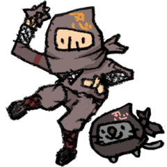 [LINEスタンプ] AD忍者と忍者猫 