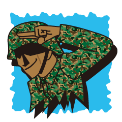 [LINEスタンプ] カモフラさん 
