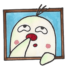 [LINEスタンプ] 赤い鼻のオバケ  ”Hozzy"