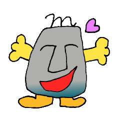 [LINEスタンプ] モアイが行く
