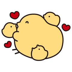 [LINEスタンプ] ひよことミニひよこ
